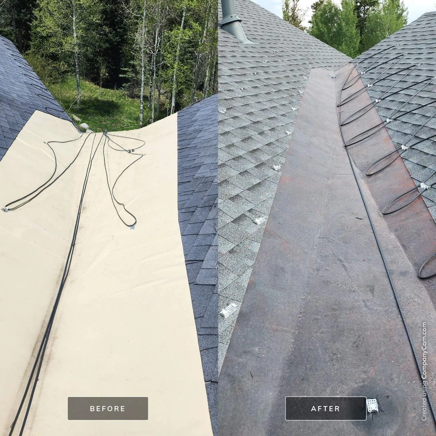 Modern residential home with a finished roof